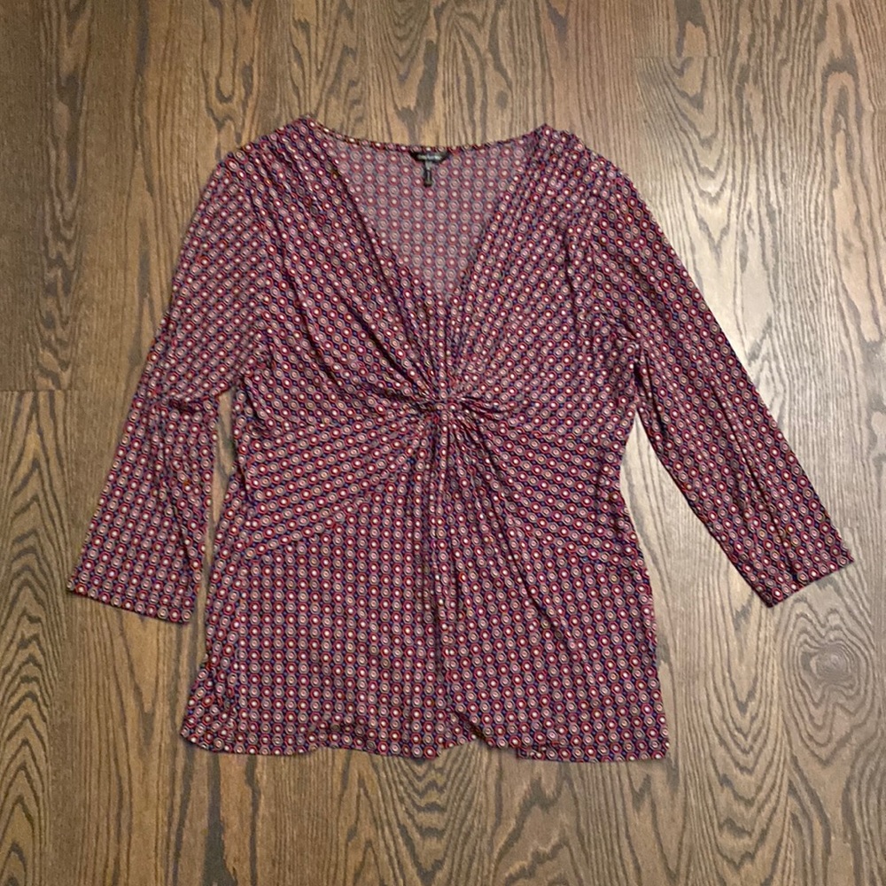 Daisy Fuentes Red and Blue Blouse